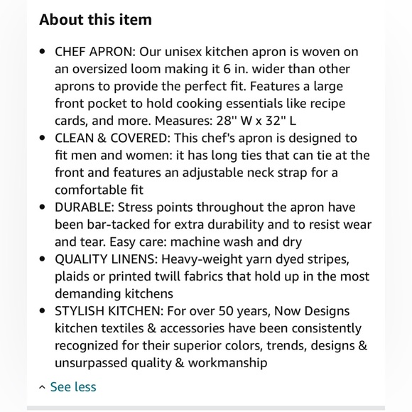 Classic Apron- Lemon Print - Picture 6 of 12